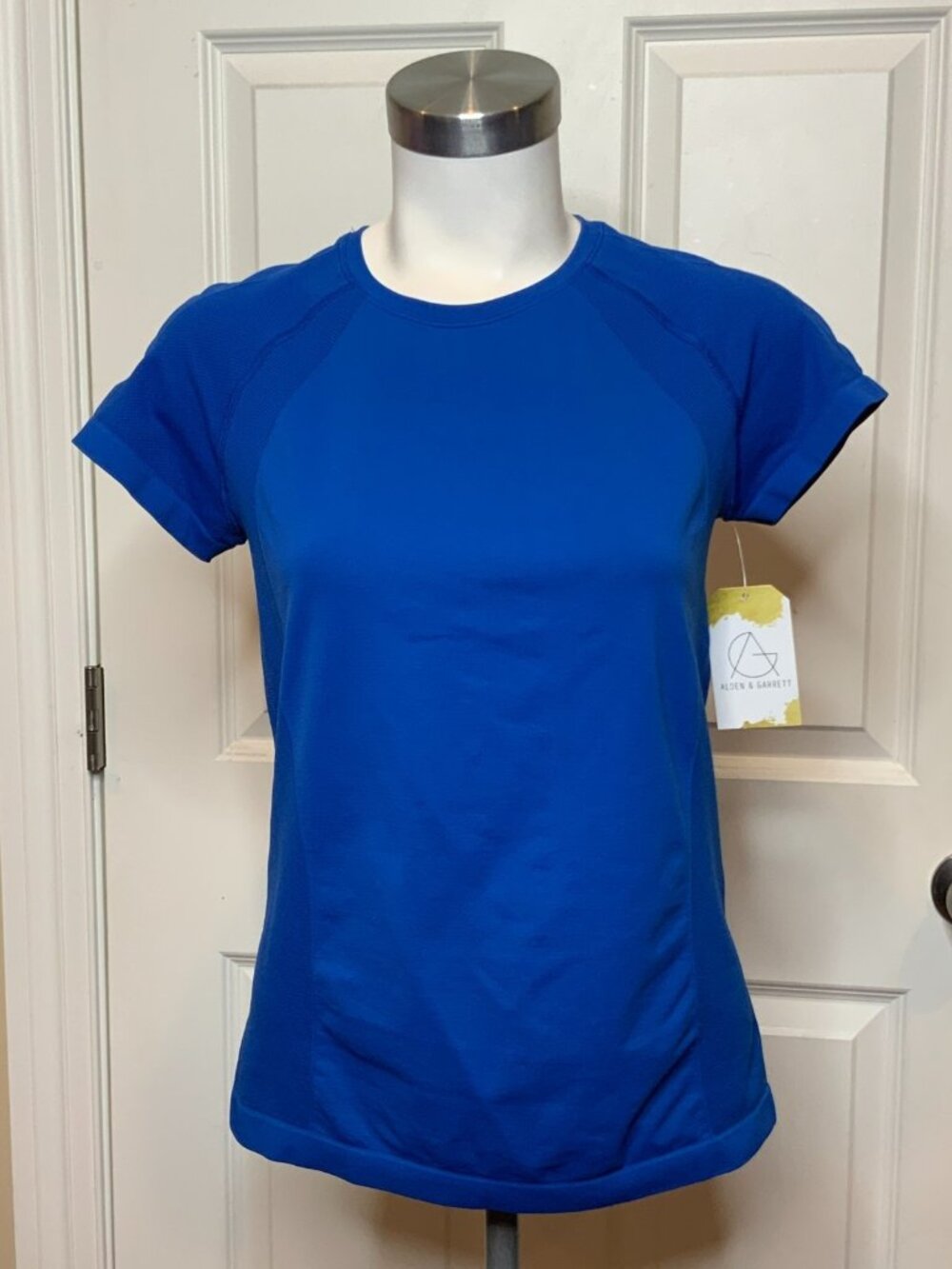 Sweaty Betty Royal Blue Short Sleeve Athletic T-Shirt, Size 8